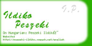 ildiko peszeki business card